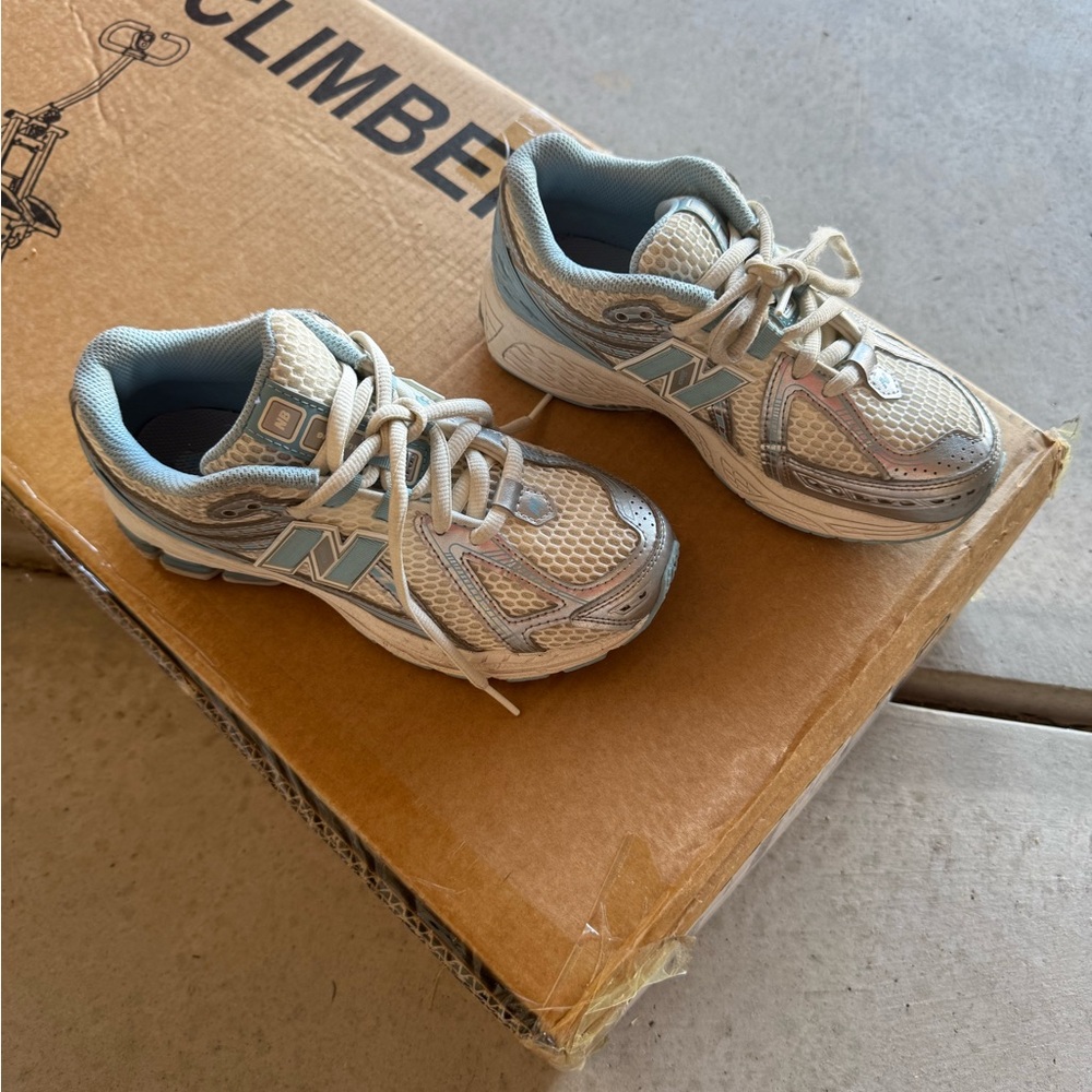 New Balance Kids' Sneakers in Light Blue and White